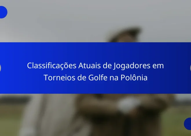 Classificações Atuais de Jogadores em Torneios de Golfe na Polônia