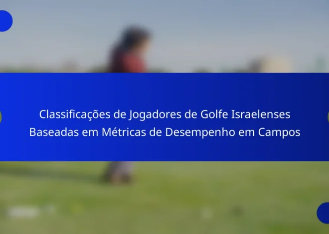 Classificações de Jogadores de Golfe Israelenses Baseadas em Métricas de Desempenho em Campos