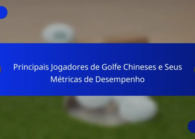 Principais Jogadores de Golfe Chineses e Seus Métricas de Desempenho